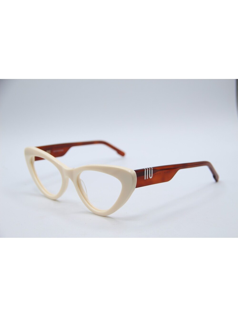 Muse 32-002119 White Clear Brown Authentic Eyeglasses 55-19
